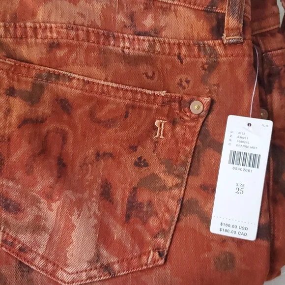 Pilcro Slim Boyfriend Orange Rockstar Skinny Jeans size 25 - Picture 8 of 11